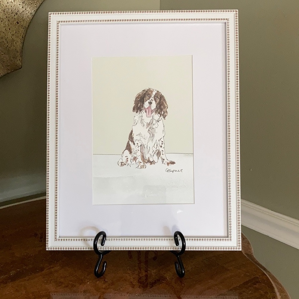 ASHLAND GRACIE TAPNER SIGNED SHEEP DOG FRAMED ART PRINT 12x16 NWT